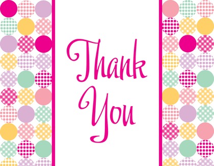 Featued Polka Dots Thank You Cards