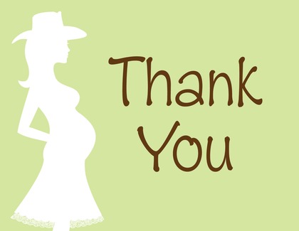 Cowgirl Mama Hat Thank You Cards