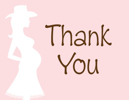 Western Mama Hat Thank You Cards