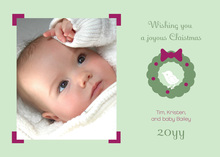 Whimsical Modern Wreath Photo Cards