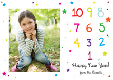 Ribbon New Year Photo Cards