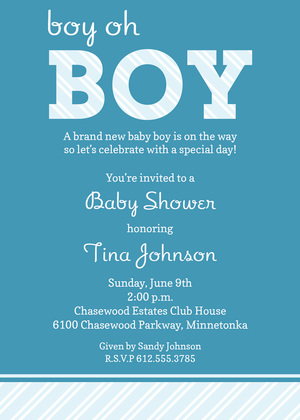 A Baby Shower In Script Invitations