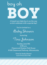 Boy Oh Boy Stripes Script Invitations