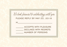 Vintage Creme RSVP Cards