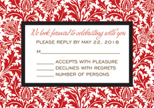 Vintage Scarlet RSVP Cards