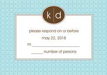 Layered Blue Vintage Borders RSVP Cards