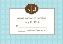 Playful Spray Blue Dots RSVP Cards