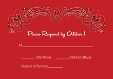 Bandana Red RSVP Cards