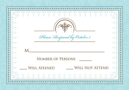 Antique Brown RSVP Cards