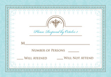 Trendy Bright Blue RSVP Cards