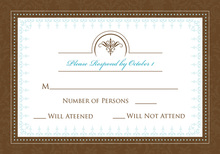 Antique Brown RSVP Cards