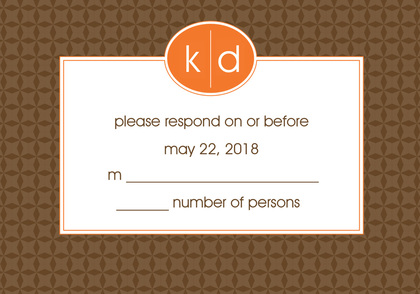 Hip Aqua and Orange RSVP Cards