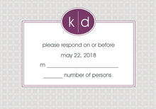 Layered Purple Vintage Borders RSVP Cards