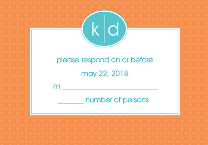 Hip Blue RSVP Cards