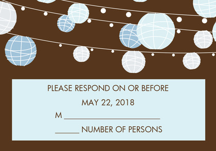 Gray and Taupe Lanterns RSVP Cards