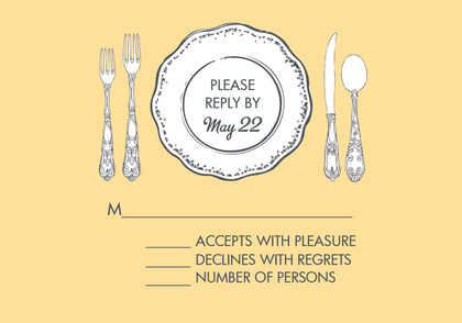 Fine Dining Slate RSVP Cards