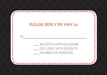 Pin Board Black Red RSVP Cards