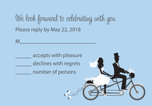 Bicycle Built For Two Blue RSVP Cards