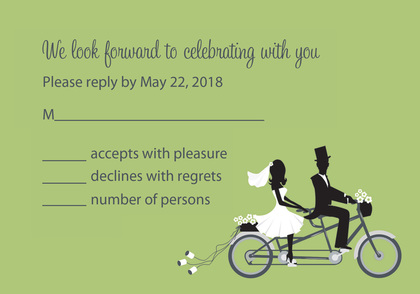 Bicycle Built For Two Vanilla RSVP Cards