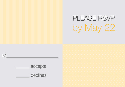 Spring Dots and Stripes RSVP Cards