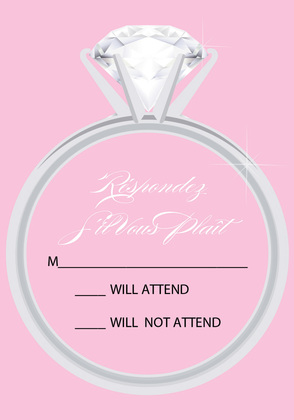 Solitaire Feminine Ring Invitations