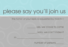 Sky Blue Well Designed RSVP Cards