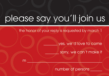 Red Crme Border RSVP Cards