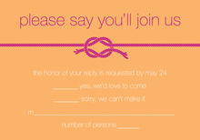 Mauve Knot RSVP Cards