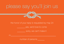 Orange and Sky Knot RSVP Cards