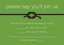 Green Knot RSVP Cards