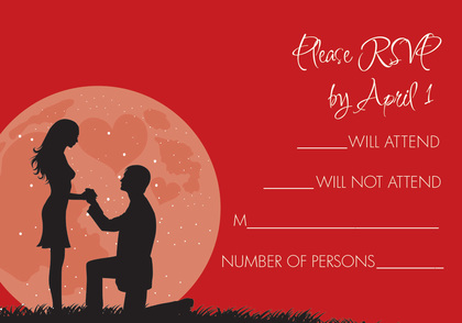 Proposal Silhouette Berry Invitations