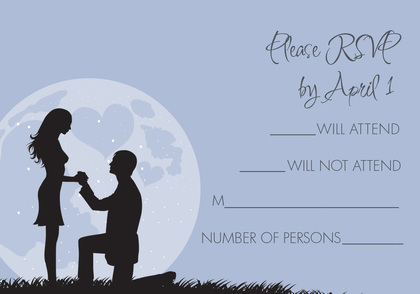 Moonlit Proposal Vanilla RSVP Cards