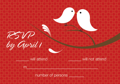 Birds Of A Feather Black RSVP Cards