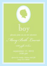 Baby Boy Silhouette Shower Invitations