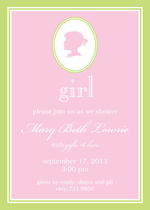 Baby Boy Silhouette Shower Invitations