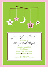 Preppy Baby Girl Mobile Invitations