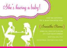 Girlfriends Talk Boy Baby Shower Invitations