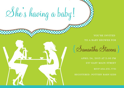 Girlfriends Talk Boy Baby Shower Invitations