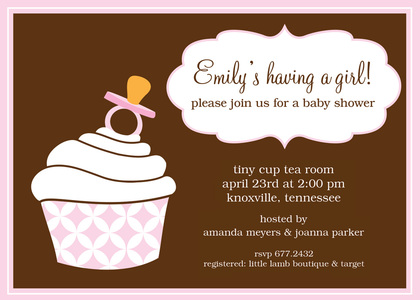 Baby Boy Yummy Cupcake Invitations