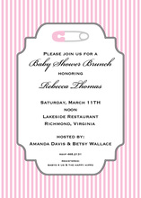 Sweet Safety Pink Pin Shower Invitations
