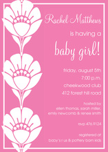 Pink Floral Mason Jars Lace Burlap Border Invitations