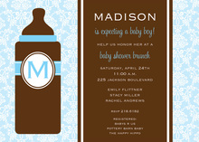 Cup and Rattle Sip See Baby Shower Invitations