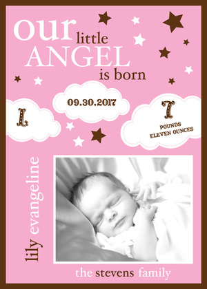 Our Little Angel Photo Announcements