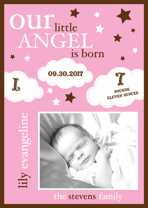 Our Little Angel Photo Announcements