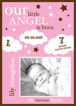 Little Angel Pink Photo Announcements