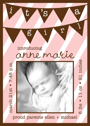 Blue Baby Boy Banner Photo Cards