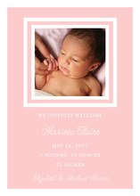 Simply Sweet Pink Baby Announcements Photo Cards