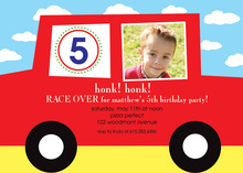 Race Winner Car Racing Birthday Invitations