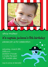 Pirate Captain Kid Birthday Invitations