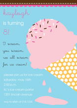 Yummy Ice Cream Cone Invitations